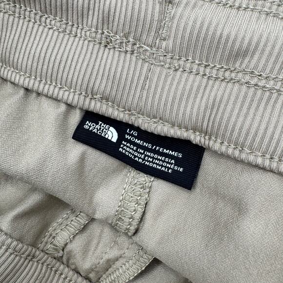 The North Face Aphrodite Pants Womens Large Khaki Tan Hiking Gorpcore UPF 40+ - Picture 4 of 10